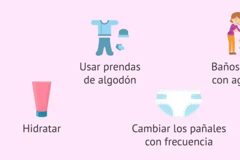 Consejos para el cuidado de la piel del bebé: cortar uñas, hidratar, ropa de algodón, baños tibios y cambiar pañales. Ayuda a prevenir el eccema bebe.