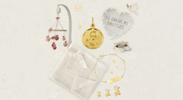 Un colgante de ángel, pulsera, mantita, patitos y zapatitos: ideas de que se regala en un bautizo.