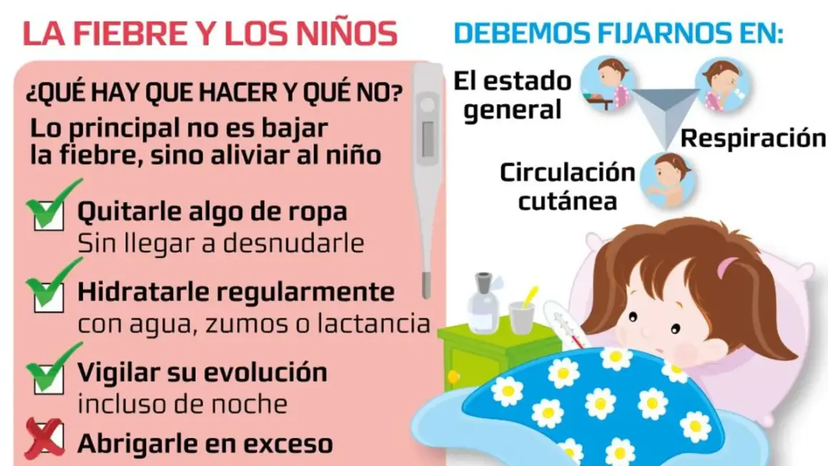 Guía sobre fiebre y diarrea en niños: qué hacer y qué no. Hidratar, vigilar y quitar ropa son claves.