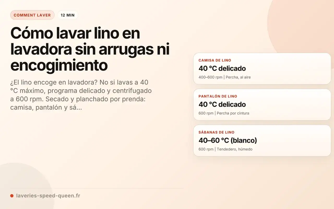 A qué temperatura lavar el lino sin que pierda forma