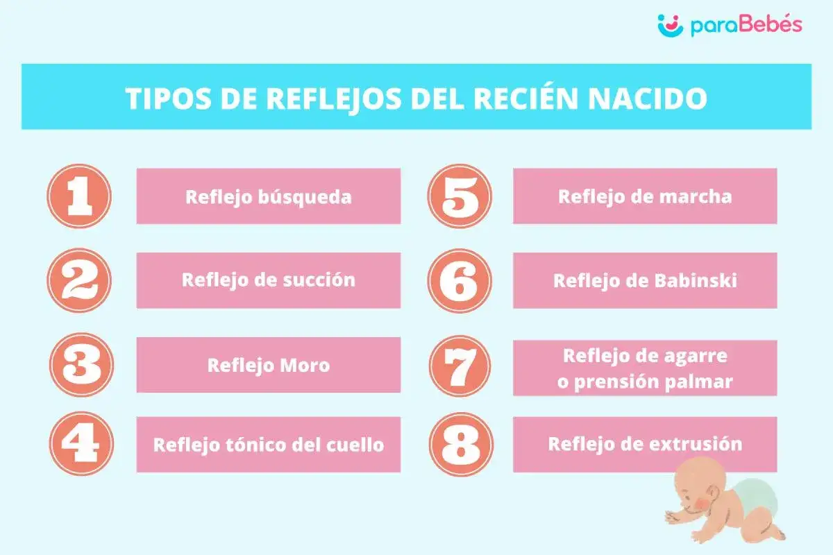 Reflejos del recién nacido - cuáles son y cuándo consultar