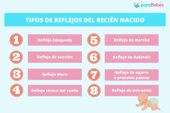 Reflejos del recién nacido - cuáles son y cuándo consultar
